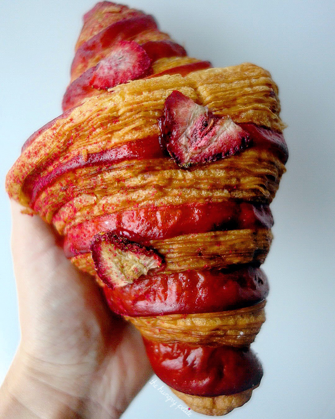 Lychee-Berry Jelly Bi-Color Croissant