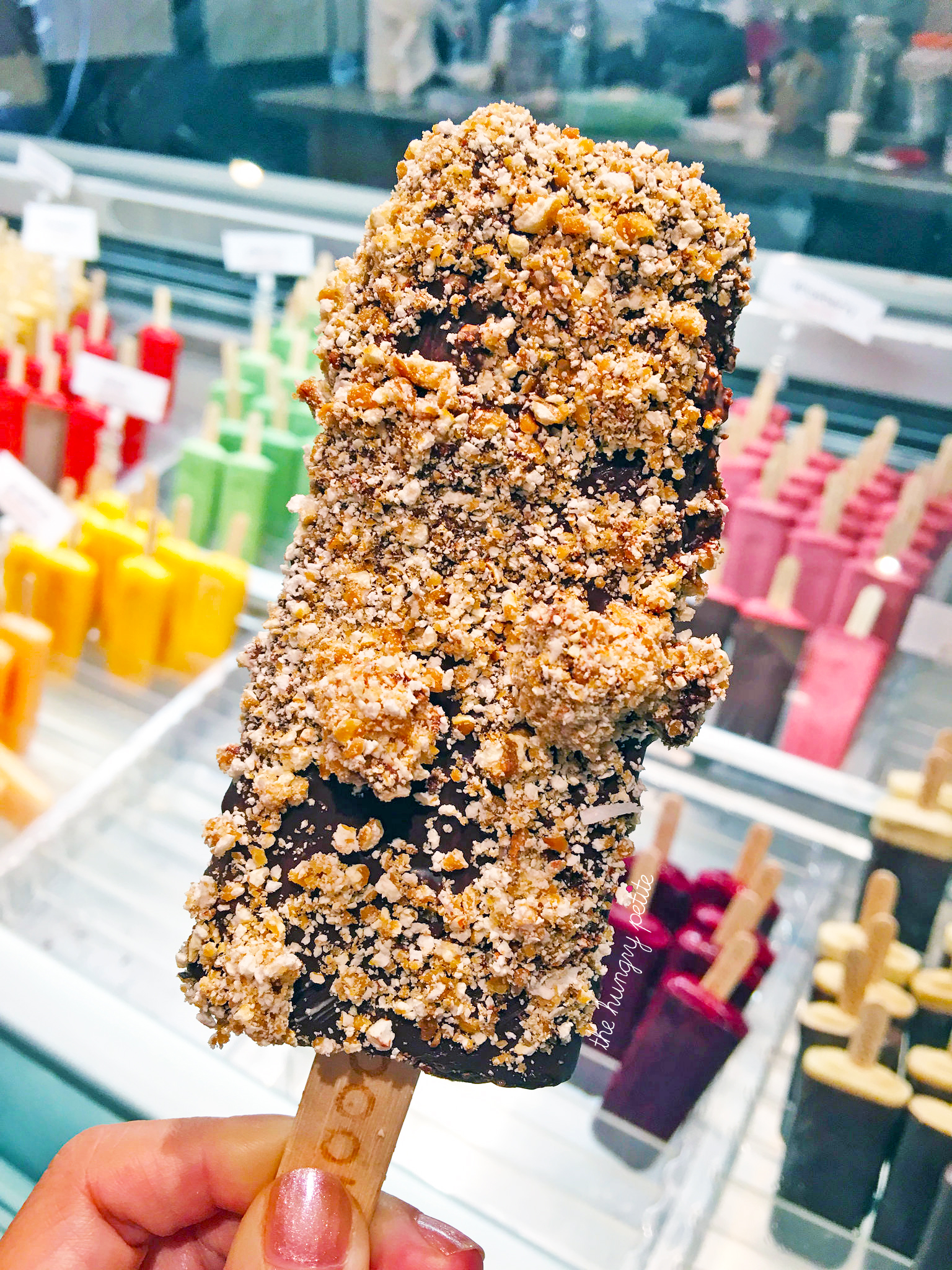 Pop from Popbar for second dessert. The lady behind the counter gave 0 fux making the pop and whether it was IG worthy or not.