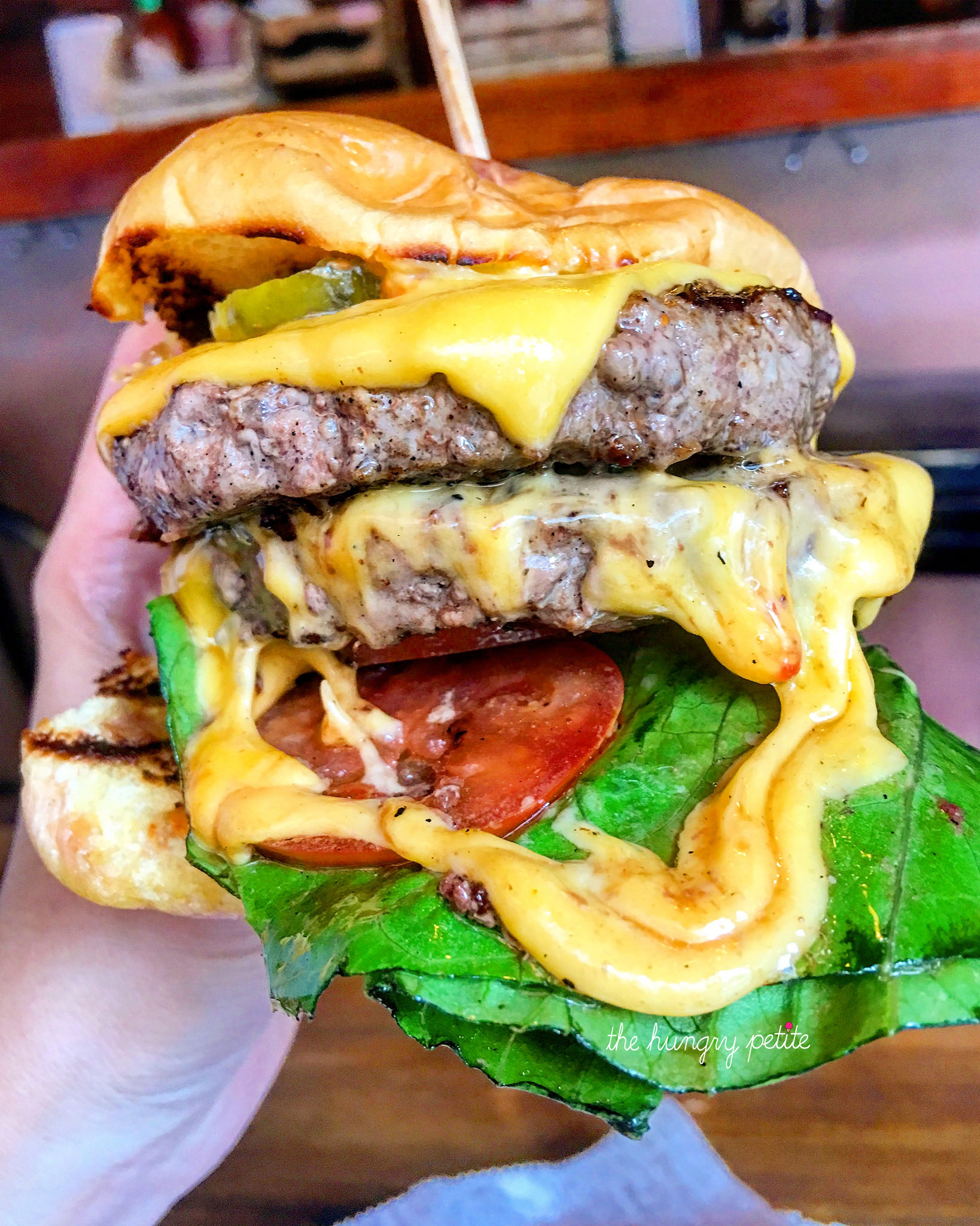 My double LES burger