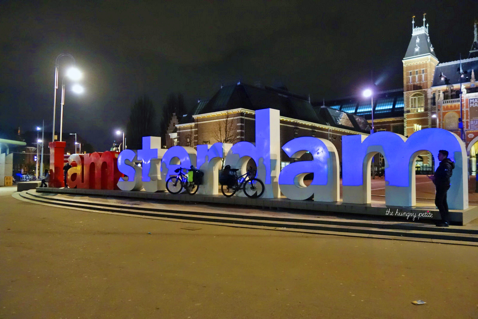 I Amsterdam Sign at 11pm