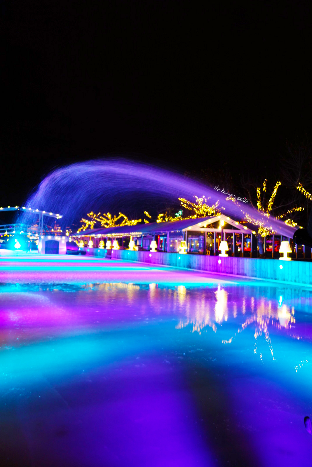 Ice Skating Rink across from the sign