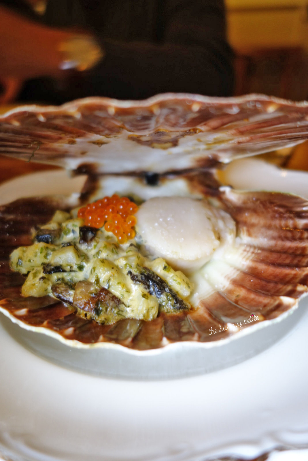 Coquille St. Jacques scallop - potato, portobello, trout roe