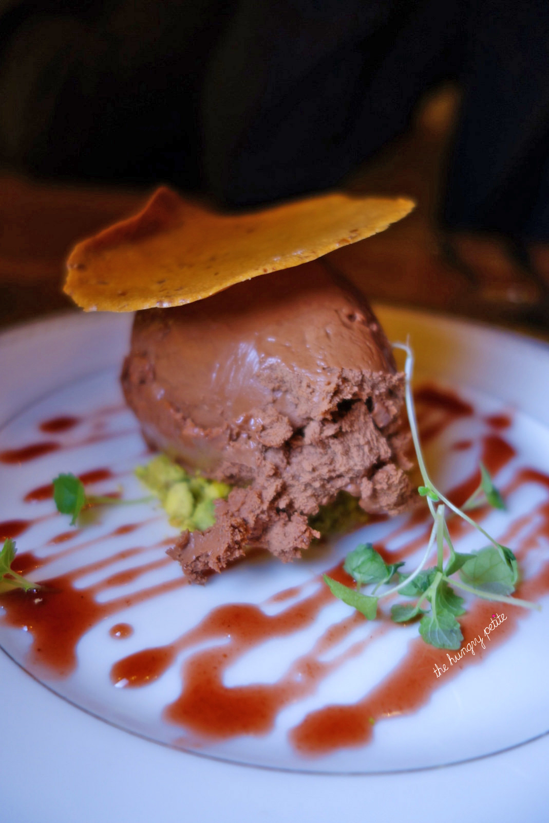 Chocolate Mousse - amarena, pistachio, tuille