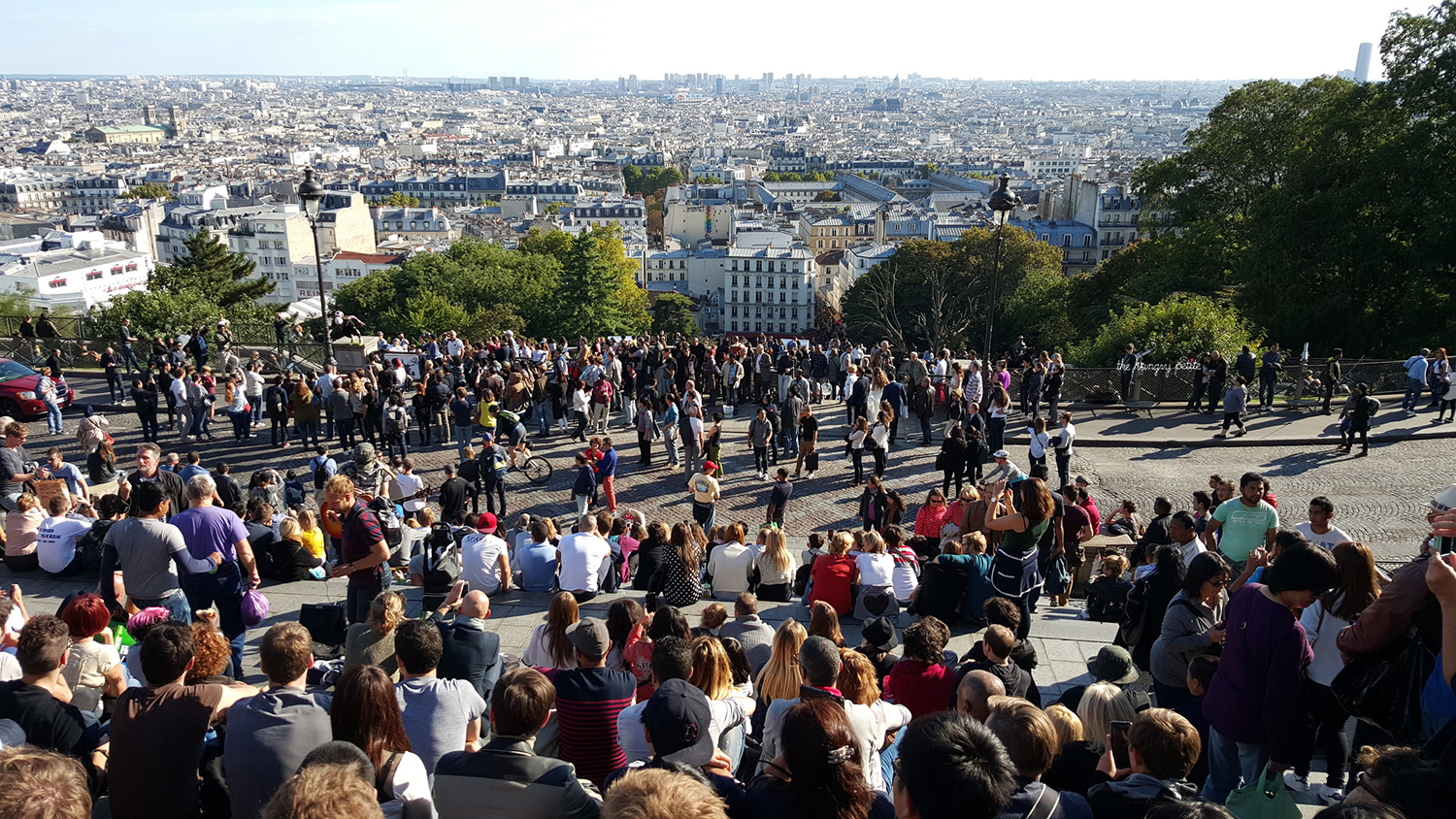 Not so empty view from the steps