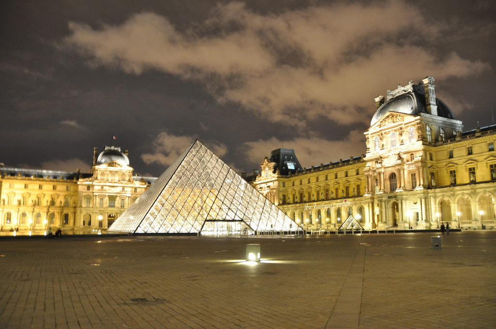 The Louvre at night