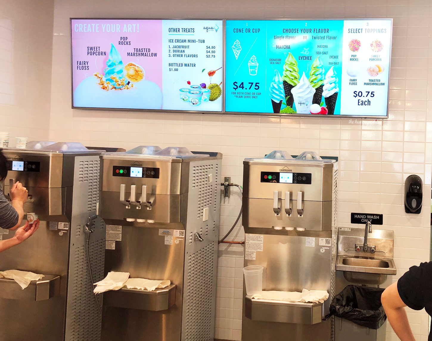 The menu. Add on a toasted marshmallow. They have their own special torch for toasting the marshmallows, and it leaves a wonderful smokey flavor. 