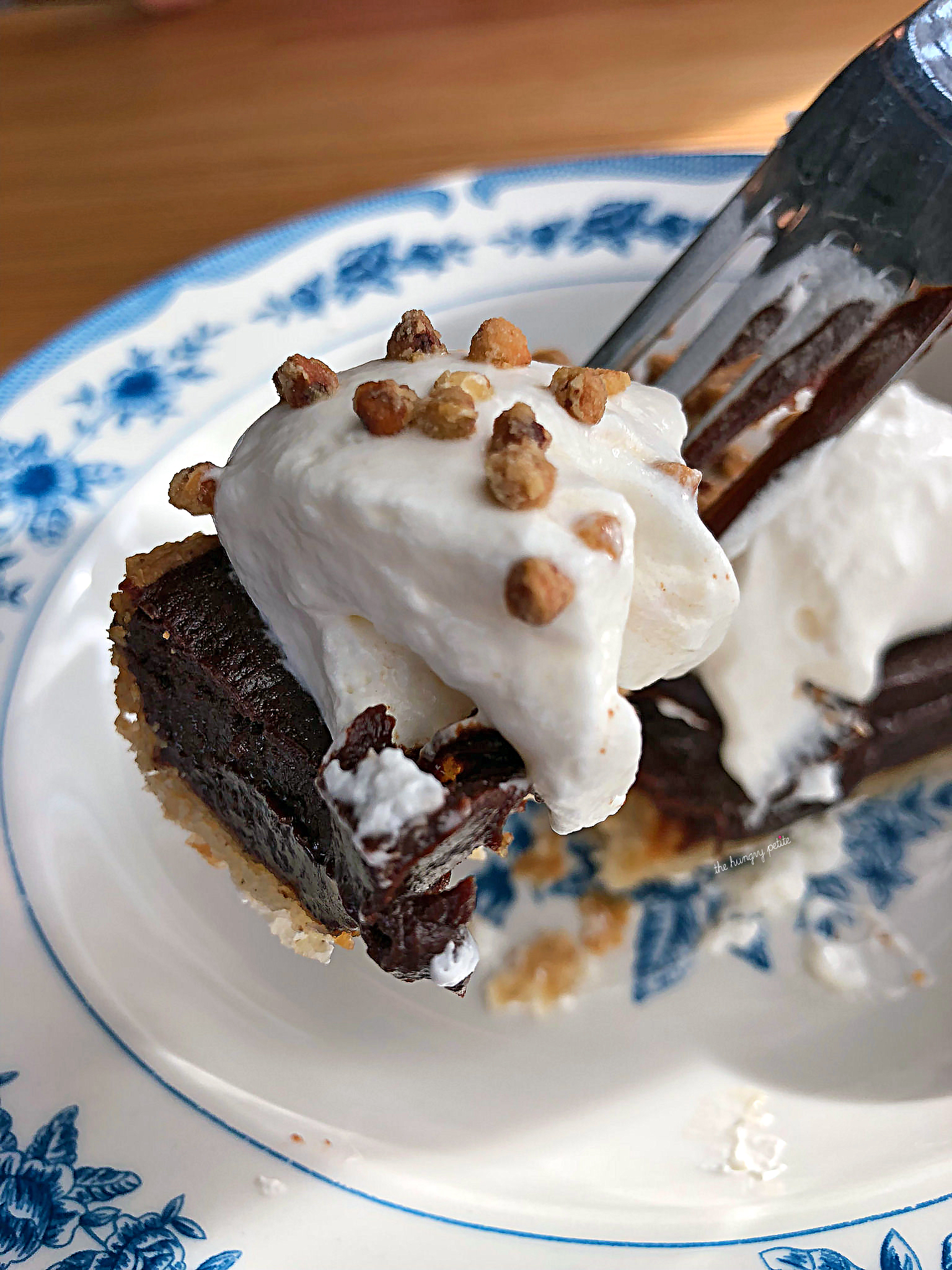 The first bite was amazing. It started with a light note of grapefruit, followed by the deepest richest dark chocolate, and a wonderful crunch from the candied buckwheat.