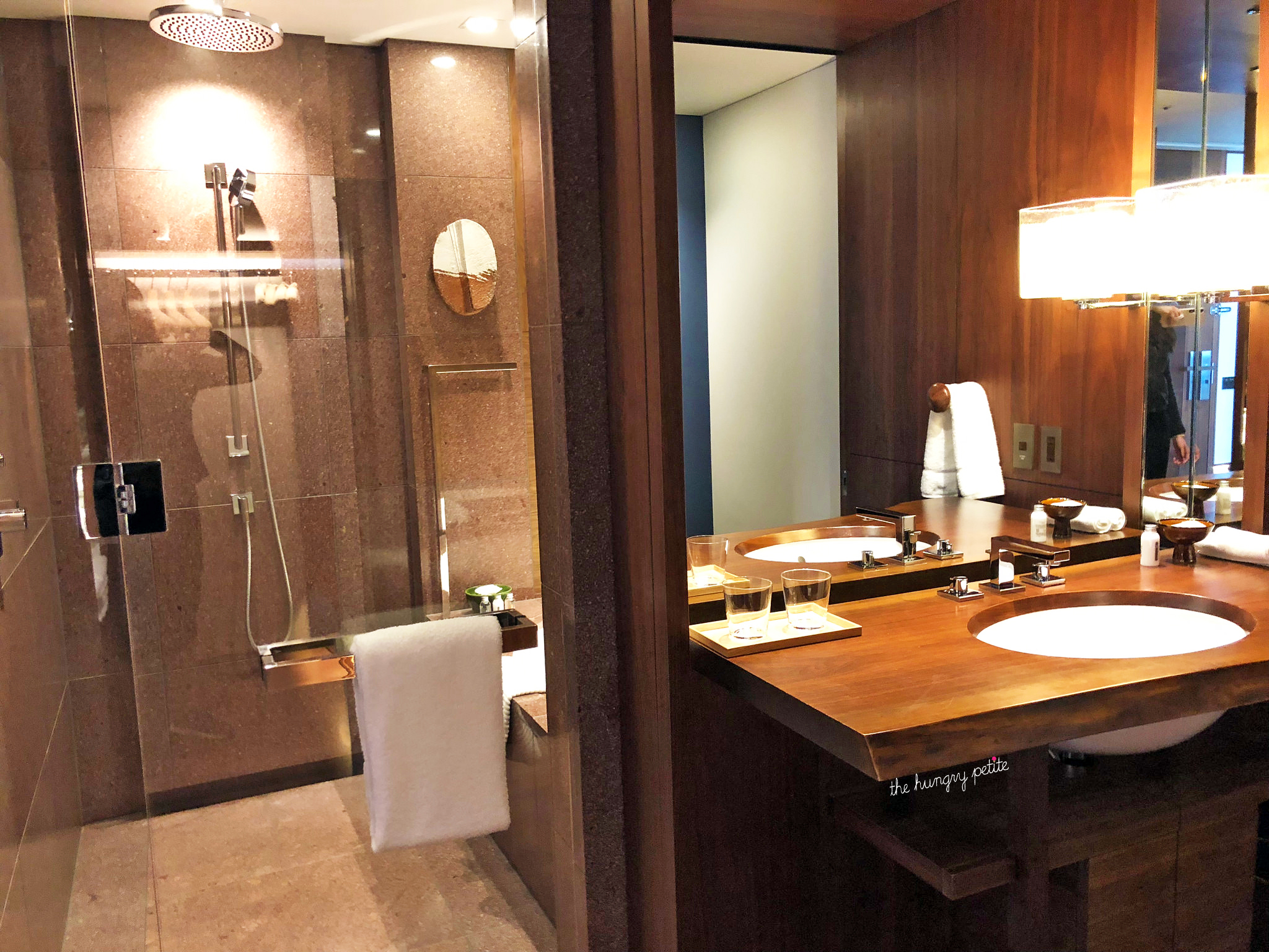 More bathroom views. I forgot to get a pic/video of the toilet which was awesome (the toilet lid had a sensor and opened when you walked in the room). Only one other hotel we stayed at in Japan had this feature. But the best feature was the Deodorizer. Smelling my husband's shits were a thing of the past!