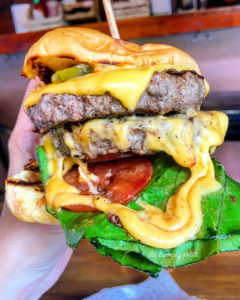 My double LES burger