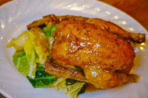 Coquelet Cafe Caron chicken - savoy, mousseline, beam mushroom