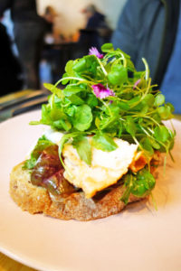 The CAT Sandwich - Chicken Avocado Truffle stuffed in a stacked sandwich with thick dutch bread. My husband ate this; he said it was terrible (minimal truffle flavor, and the chicken and the bread was dry)