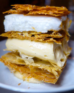 Tompouce: mille-feuille with lemon custard and vanilla