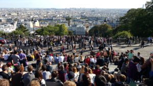 Not so empty view from the steps