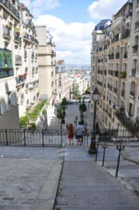Lots of stairways on Montmartre. Regrettably I did not take a photo of the most famous steps