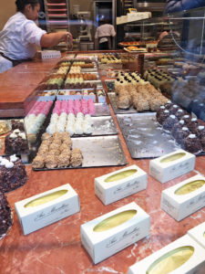 Inside the shop. Look at all those beautiful meringues!