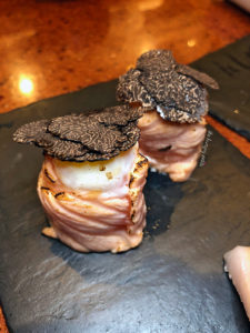 Salmon + Quail Egg Sushi + Black Truffle. We first had this when we dined at Kata over New Year's Eve and loved it. So when we saw it on the menu, we had to get it. Gimmicky? Yes, but so worth it.