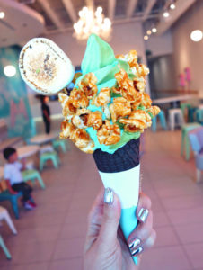 Matcha and Sea Salt with sweet corn and toasted marshmallow