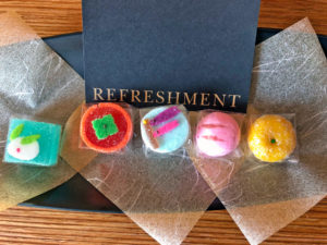 If you stay at the Intercontinental Osaka, you get these cute little gummy, marshmallow-y petit fours