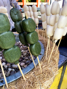 Hanami Dango. Cute, but easy to get mochi'd out fast.