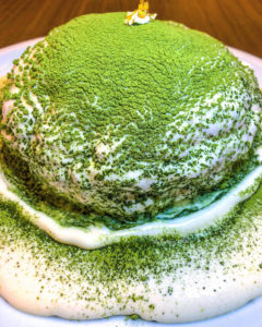 The Matcha Tiramisu Pancake “Shitamachi no Tokeidai” at Cafe&Dining is major jiggly and fluffy. It’s a lot more eggy and custardy than the super soft pancakes I had at Gram. Overall these were great: spongy and pudding-like and very wet. But if I had to choose only one fluffy pancake, I’d go with the pancakes at Gram. However, the upside to ordering these over the Gram cakes is no wait and no need to get a ticket an hour beforehand for the permission to purchase said pancakes. Cafe&Dining, Dōtonbori Osaka