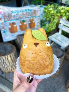 Totoro! Shirohige's Cream Puffs, Tokyo - Custard filled Totoro cream puff.