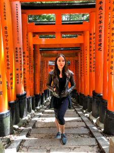Photo of a woman standing in Kyoto