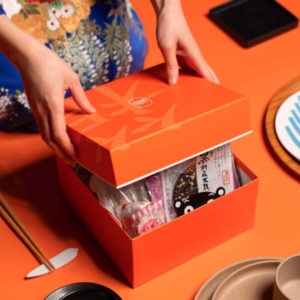 photo of someone opening a Tokyo Treat box