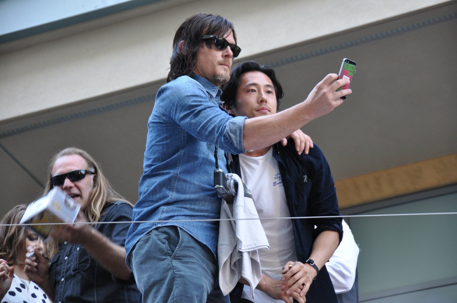 Norman Reedus and Steven Yeun of The Walking Dead
