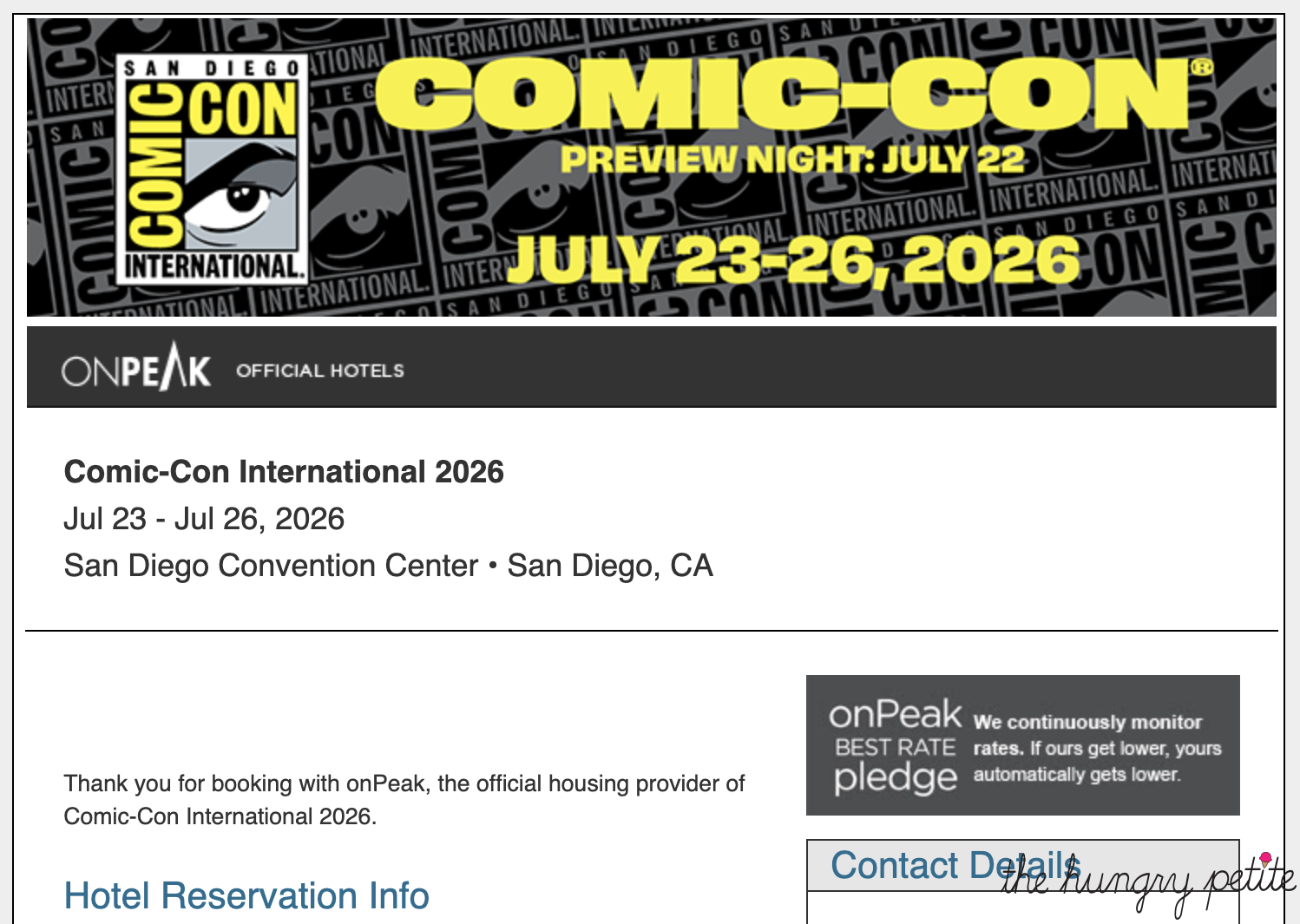 SDCC 2026 Hotel Confirmation