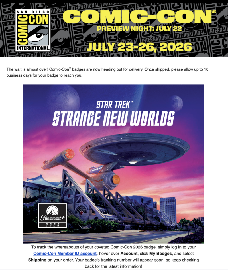 SDCC 2026 Badges